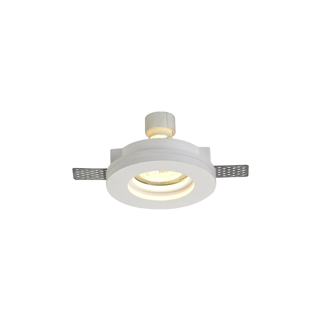 NL71709 Sucro Round Stepped Recessed Spot Light White Paintable Gypsum