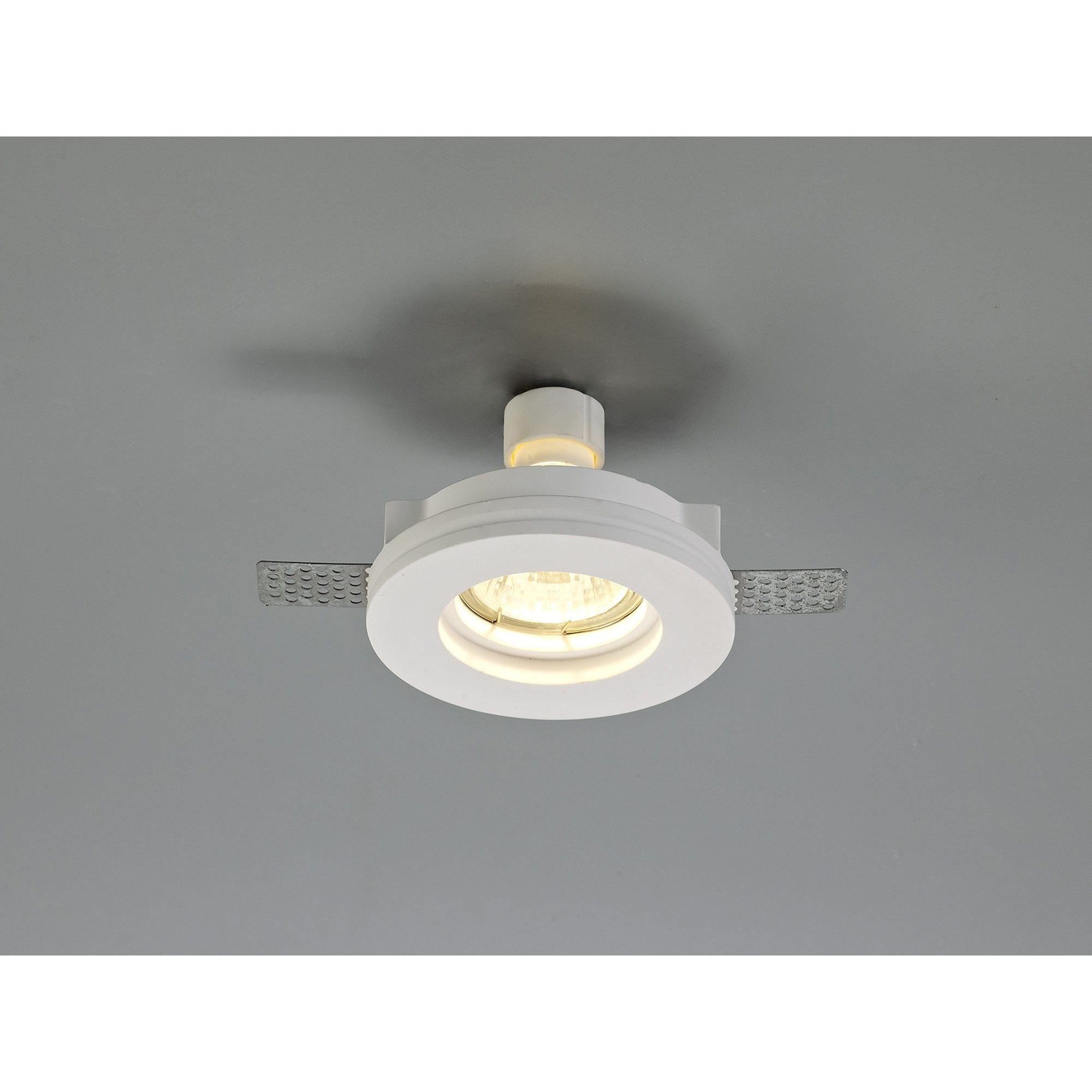 NL71709 Sucro Round Stepped Recessed Spot Light White Paintable Gypsum