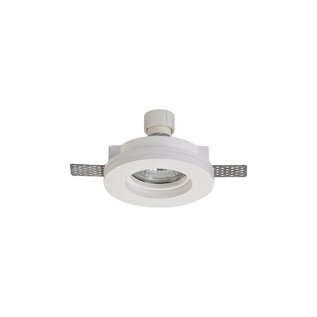 NL71709 Sucro Round Stepped Recessed Spot Light White Paintable Gypsum