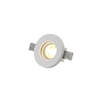 NL71709 Sucro Round Stepped Recessed Spot Light White Paintable Gypsum