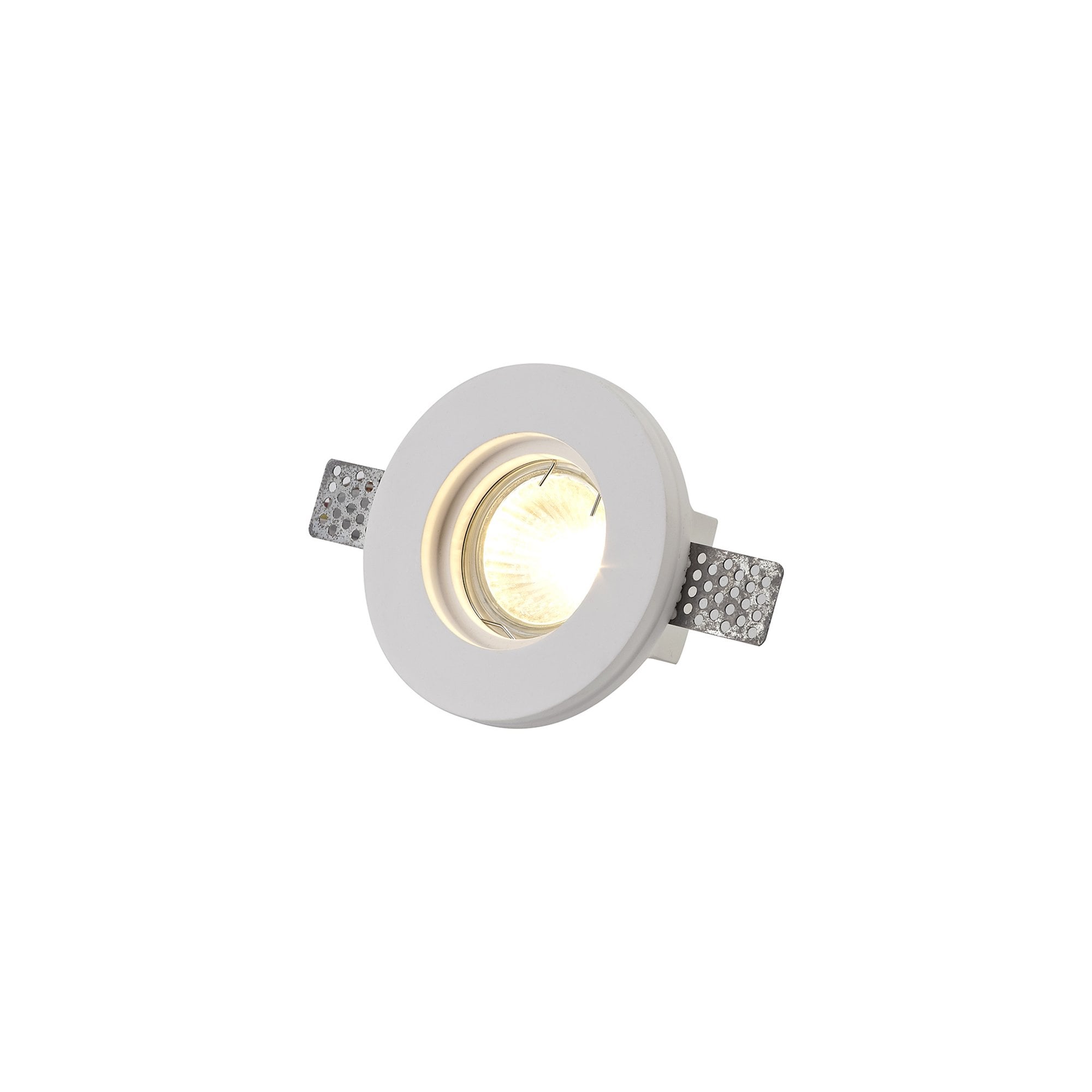 NL71709 Sucro Round Stepped Recessed Spot Light White Paintable Gypsum