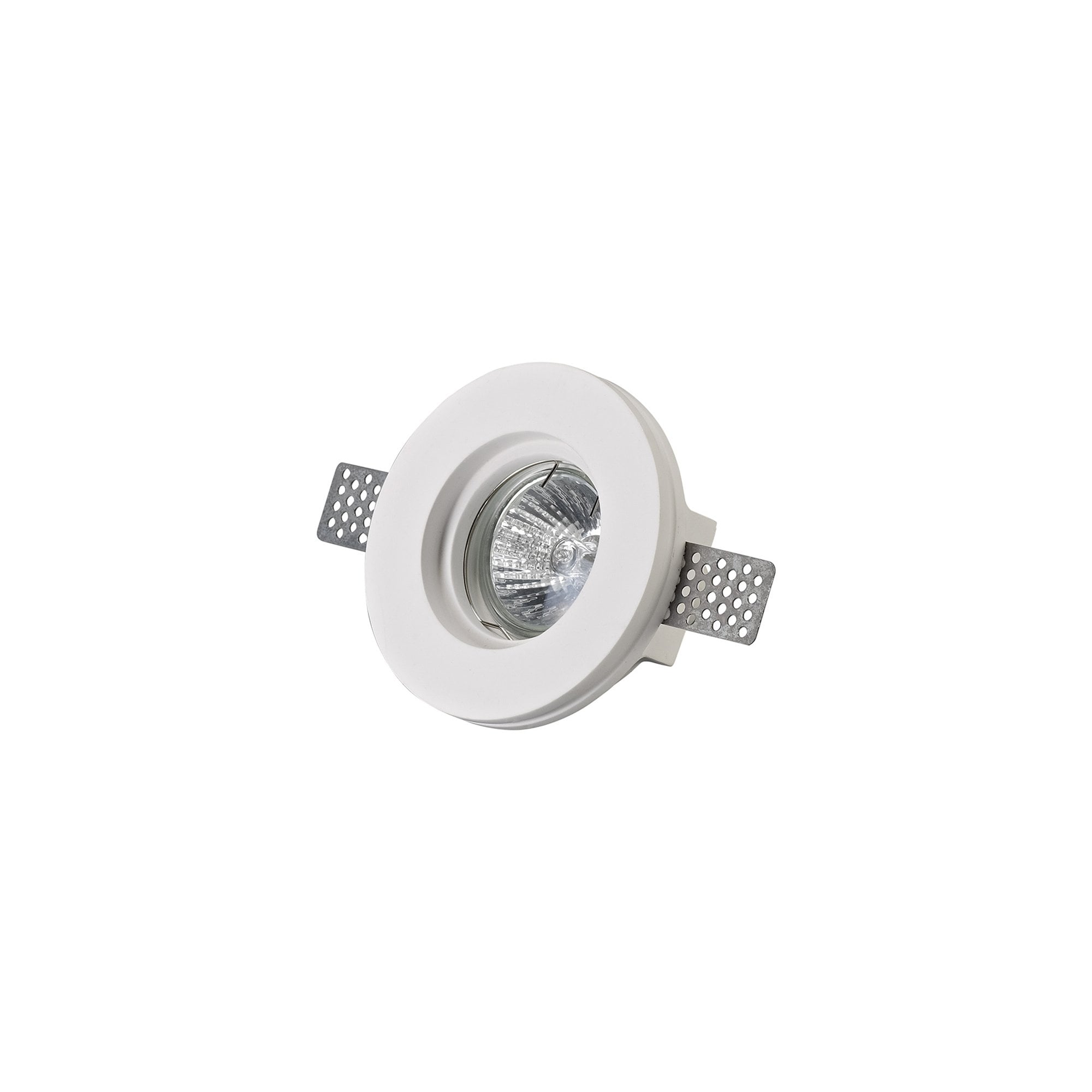 NL71709 Sucro Round Stepped Recessed Spot Light White Paintable Gypsum