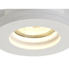 NL71709 Sucro Round Stepped Recessed Spot Light White Paintable Gypsum
