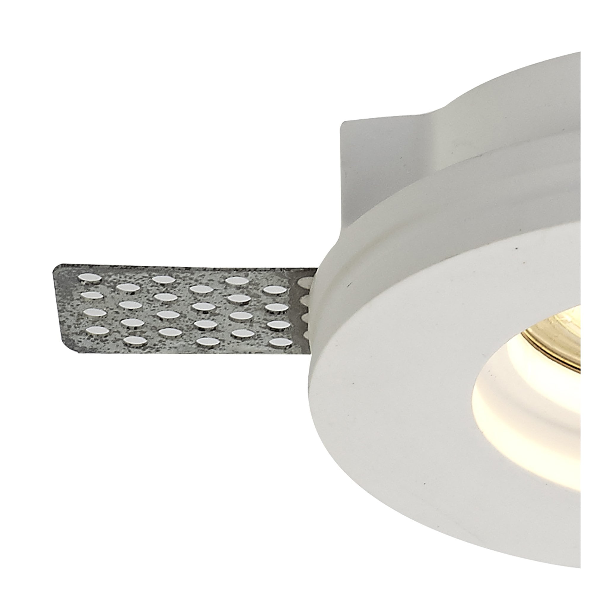 NL71709 Sucro Round Stepped Recessed Spot Light White Paintable Gypsum