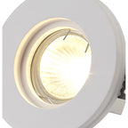 NL71709 Sucro Round Stepped Recessed Spot Light White Paintable Gypsum