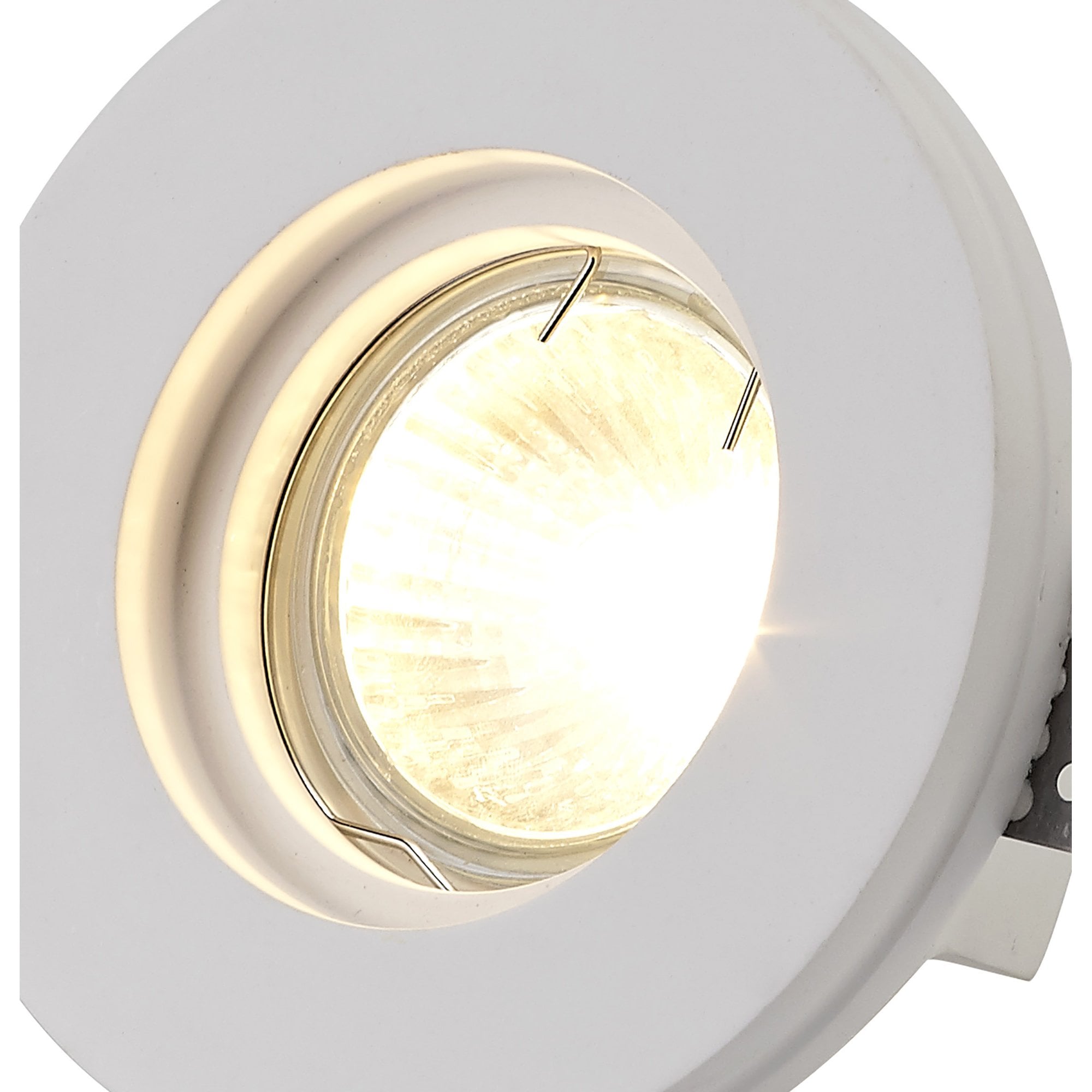 NL71709 Sucro Round Stepped Recessed Spot Light White Paintable Gypsum