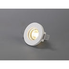 NL71709 Sucro Round Stepped Recessed Spot Light White Paintable Gypsum