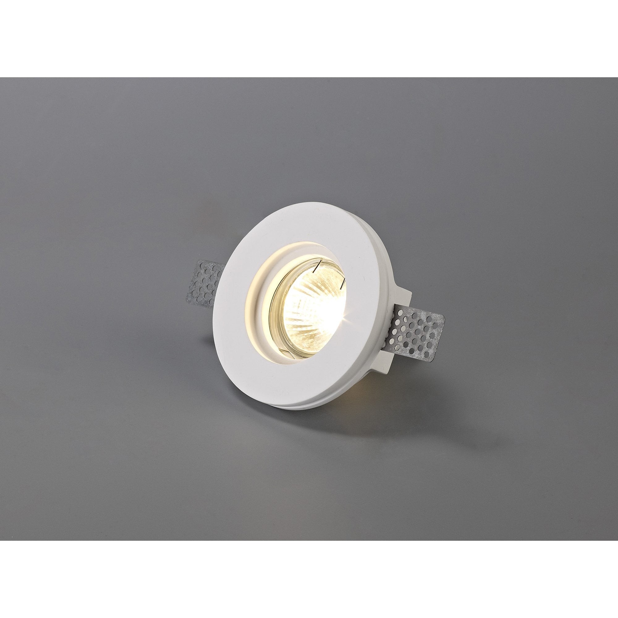 NL71709 Sucro Round Stepped Recessed Spot Light White Paintable Gypsum