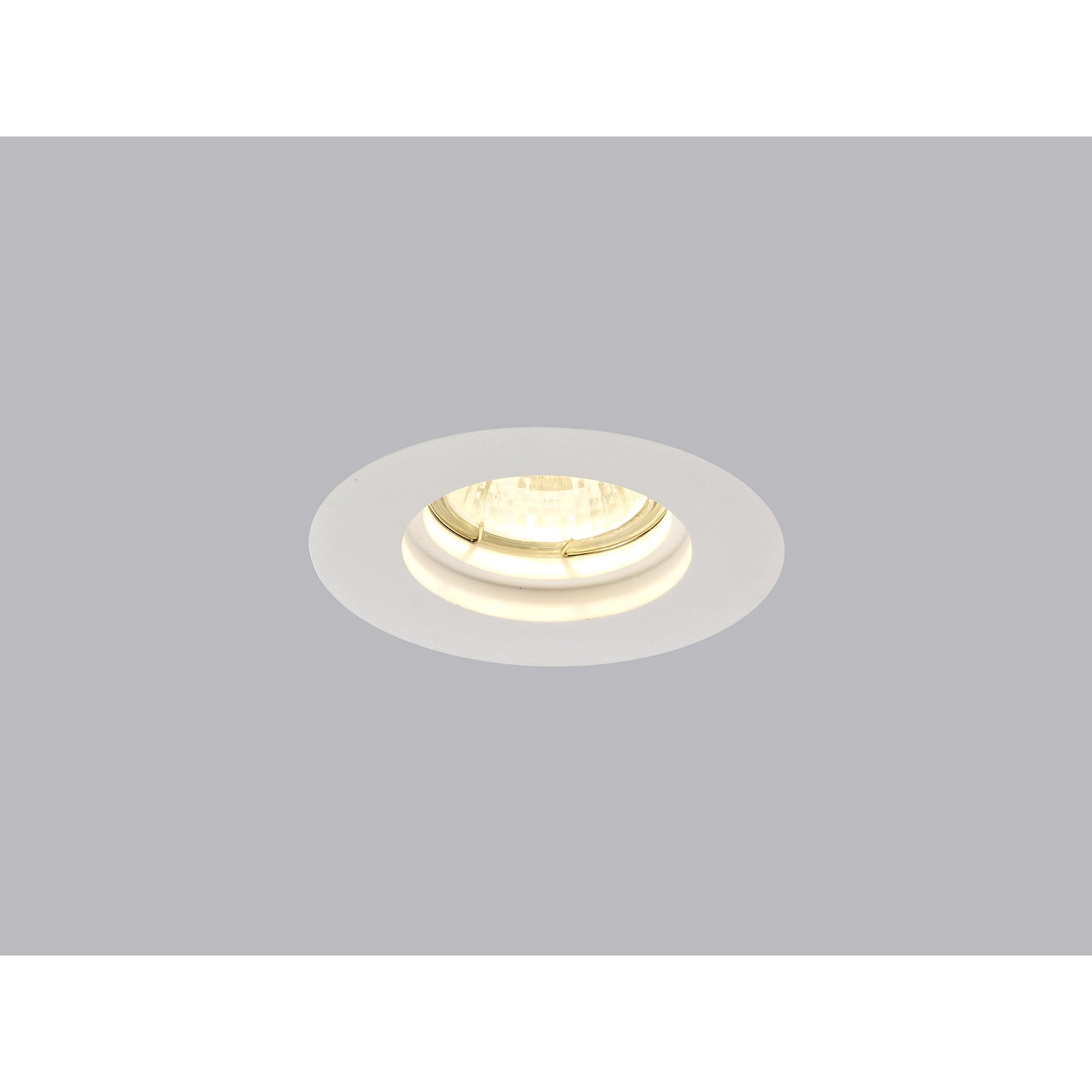 NL71709 Sucro Round Stepped Recessed Spot Light White Paintable Gypsum