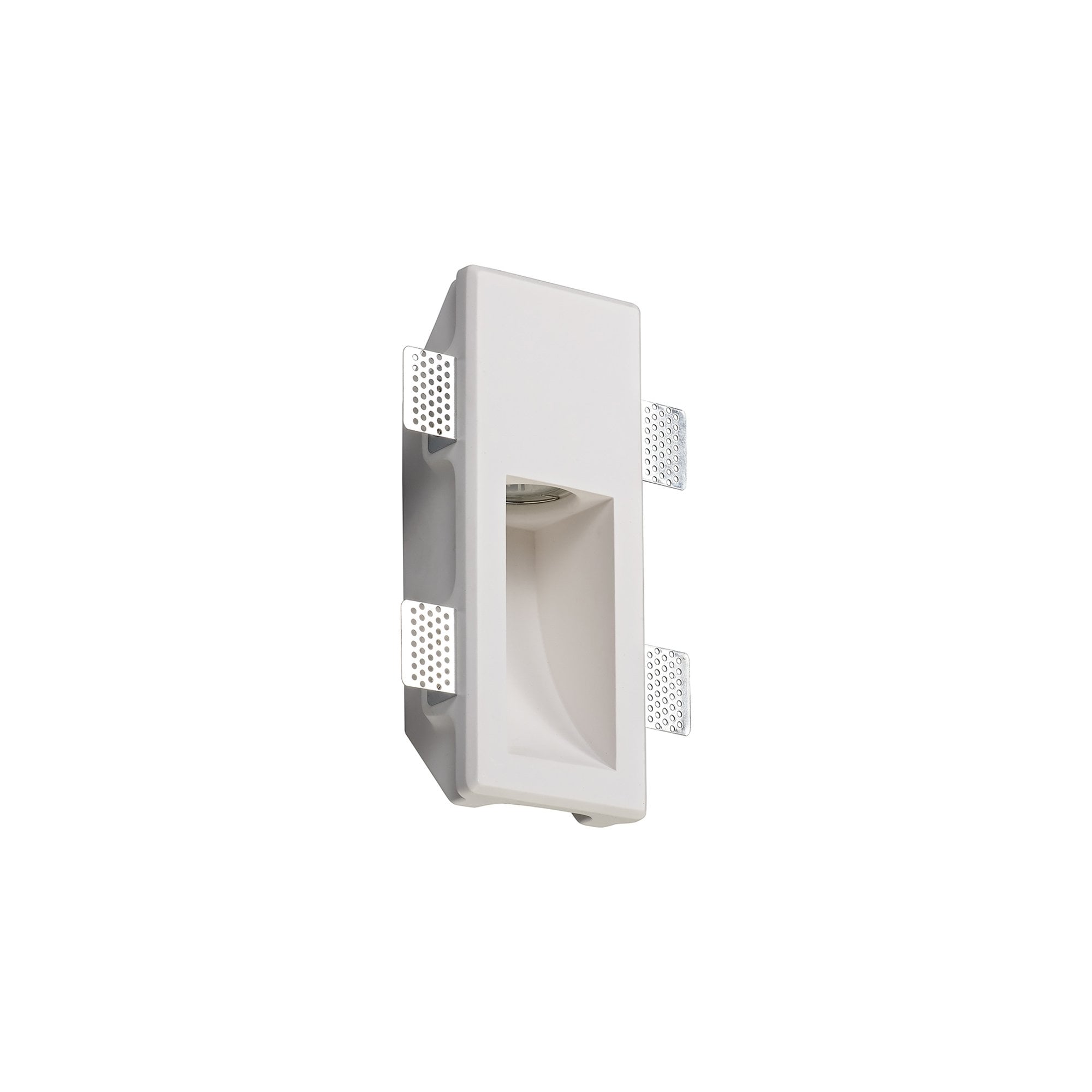 NL71719 Sucro Small Recessed Wall Lamp 1 Light White Paintable Gypsum