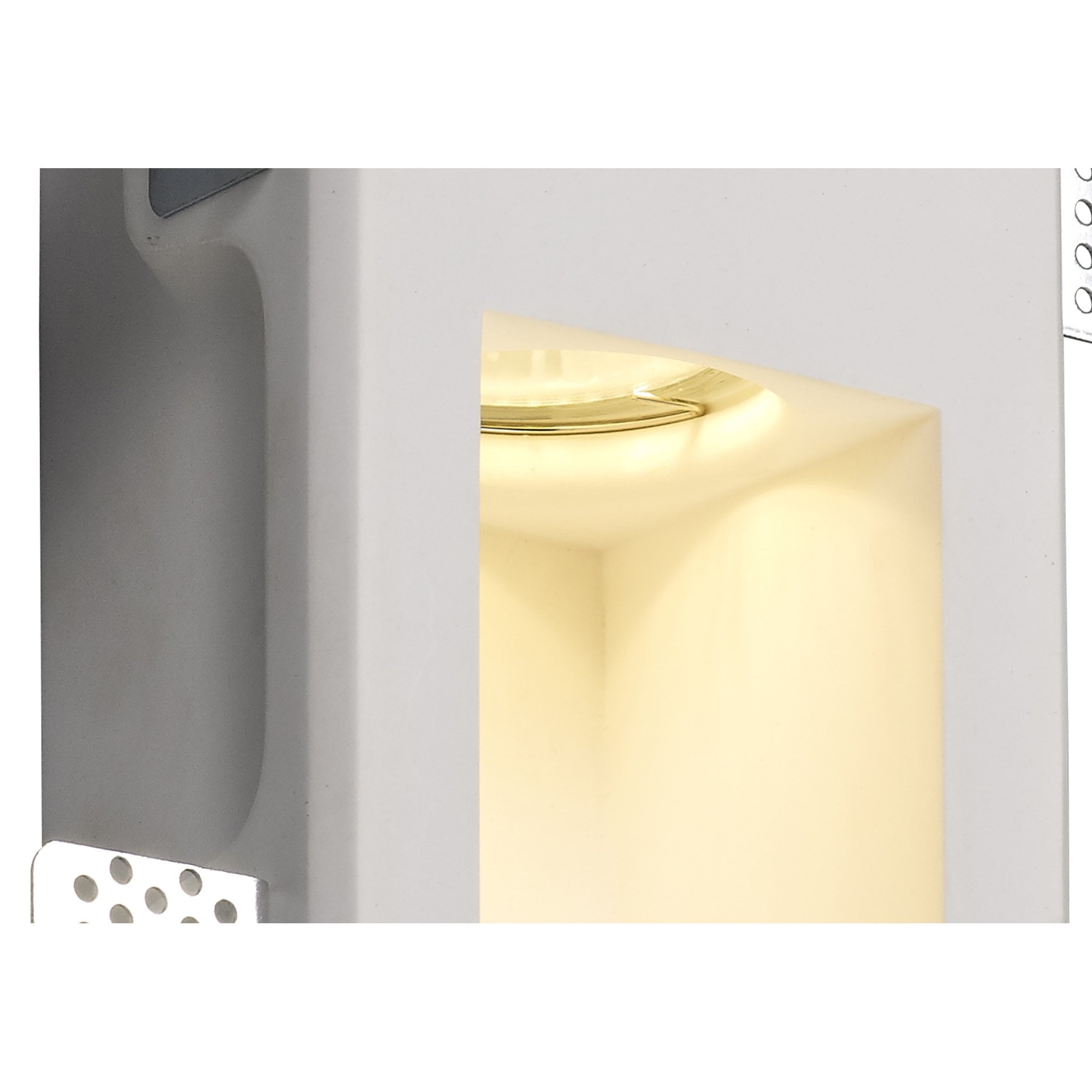 NL71719 Sucro Small Recessed Wall Lamp 1 Light White Paintable Gypsum
