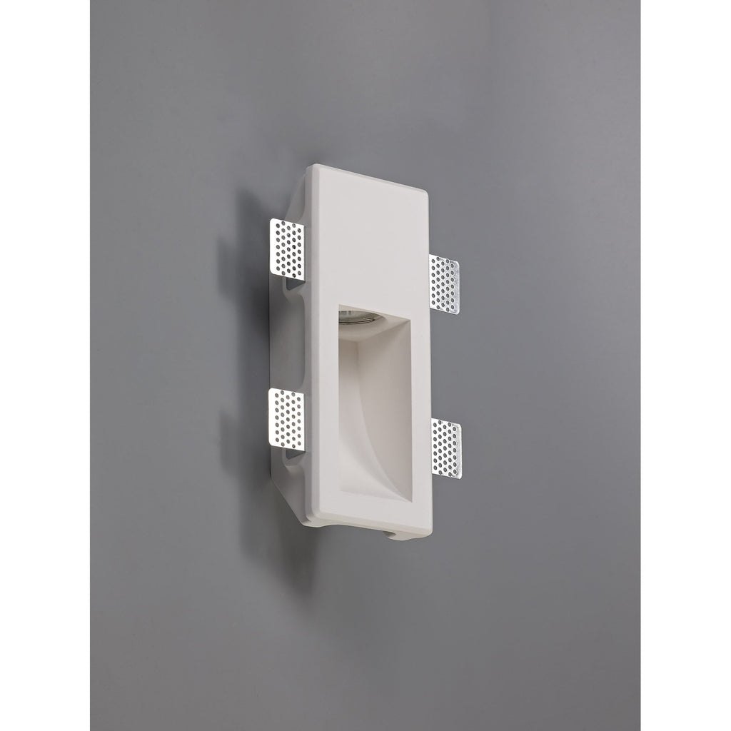 NL71719 Sucro Small Recessed Wall Lamp 1 Light White Paintable Gypsum
