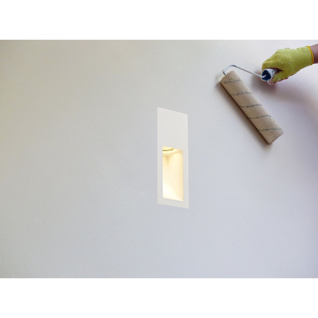 NL71719 Sucro Small Recessed Wall Lamp 1 Light White Paintable Gypsum