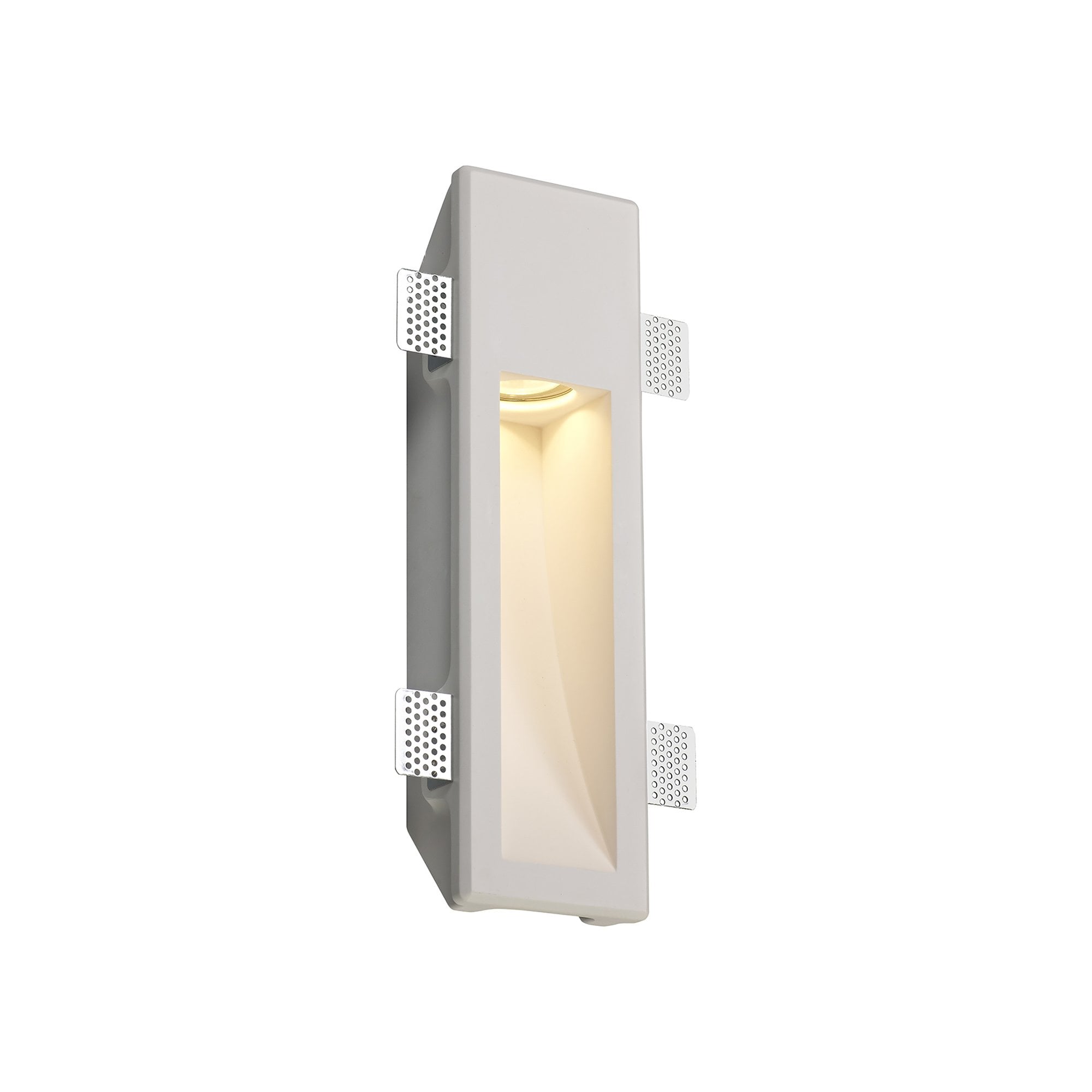 NL71729 Sucro Medium Recessed Wall Lamp 1 Light White Paintable Gypsum