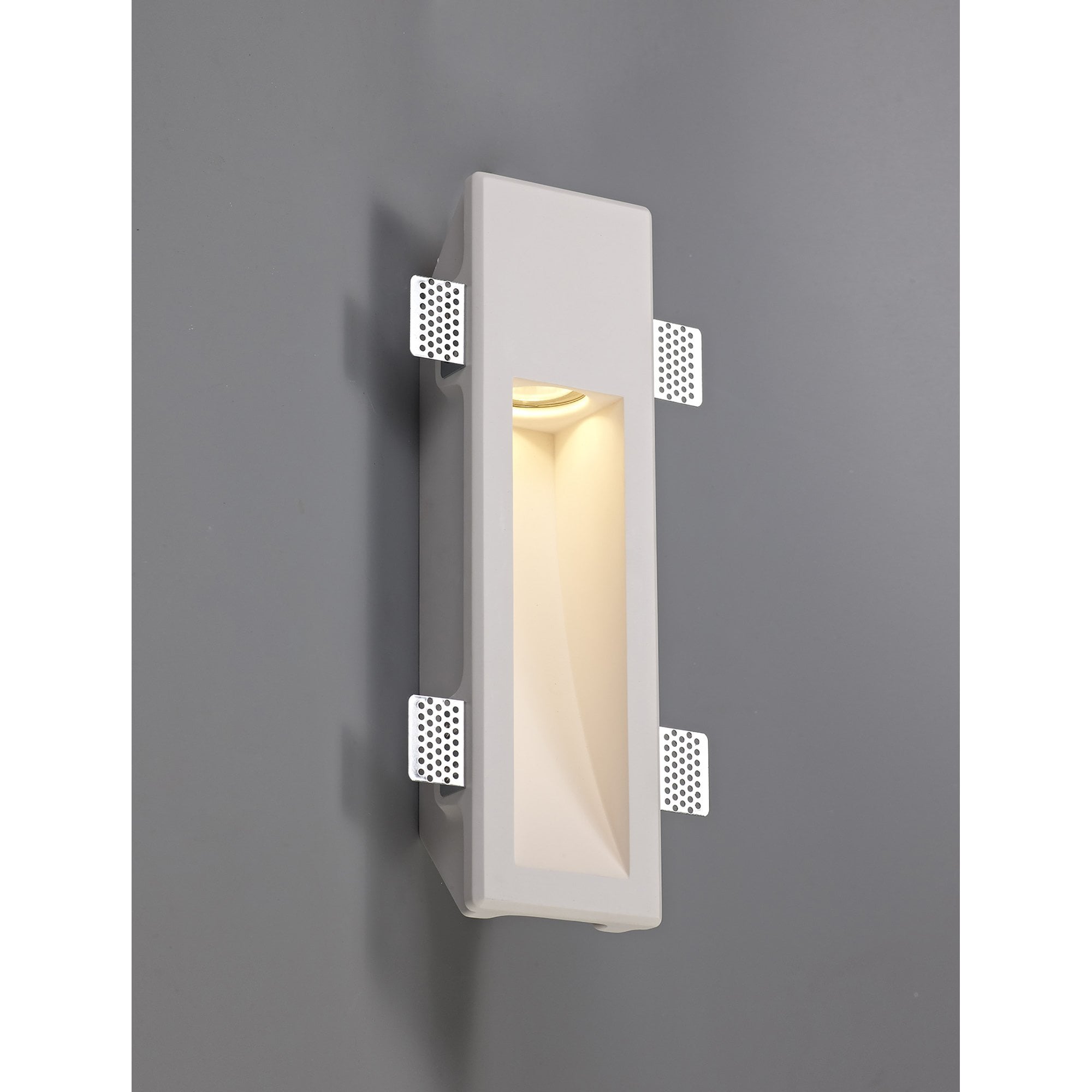 NL71729 Sucro Medium Recessed Wall Lamp 1 Light White Paintable Gypsum