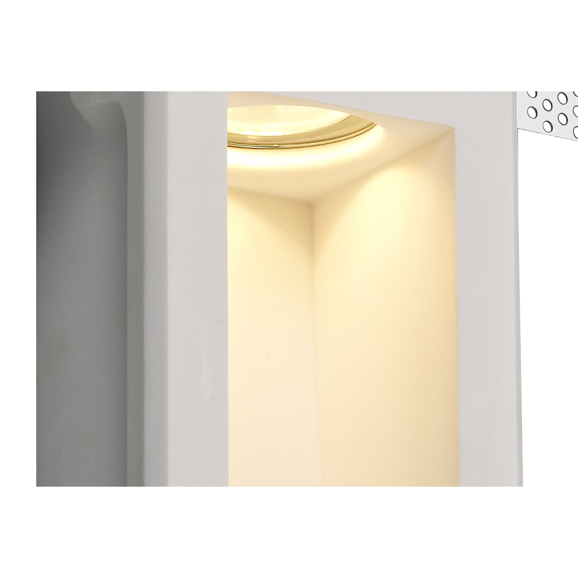 NL71729 Sucro Medium Recessed Wall Lamp 1 Light White Paintable Gypsum