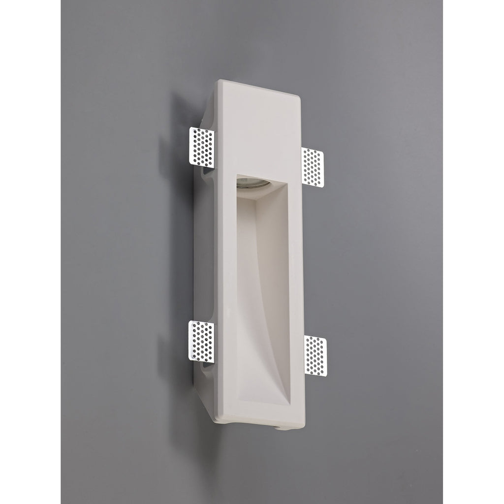 NL71729 Sucro Medium Recessed Wall Lamp 1 Light White Paintable Gypsum