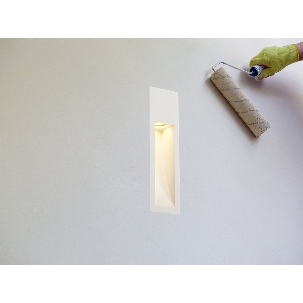 NL71729 Sucro Medium Recessed Wall Lamp 1 Light White Paintable Gypsum