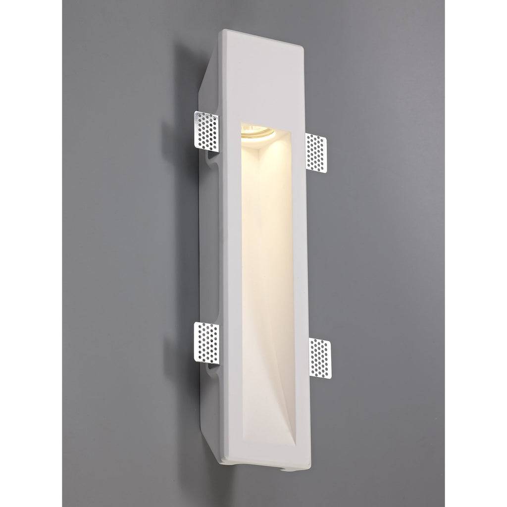 NL71739 Sucro Large Recessed Wall Lamp 1 Light White Paintable Gypsum