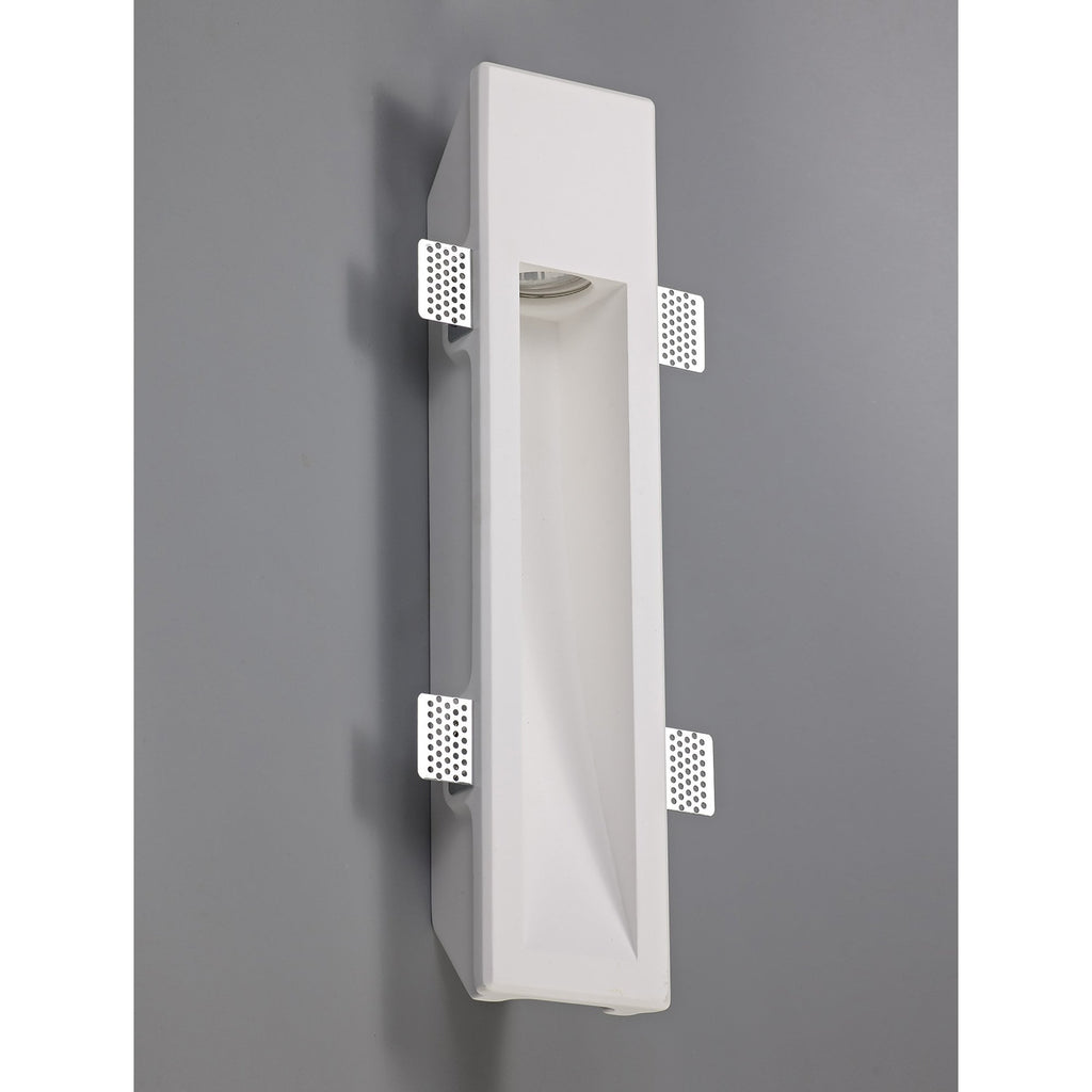 NL71739 Sucro Large Recessed Wall Lamp 1 Light White Paintable Gypsum