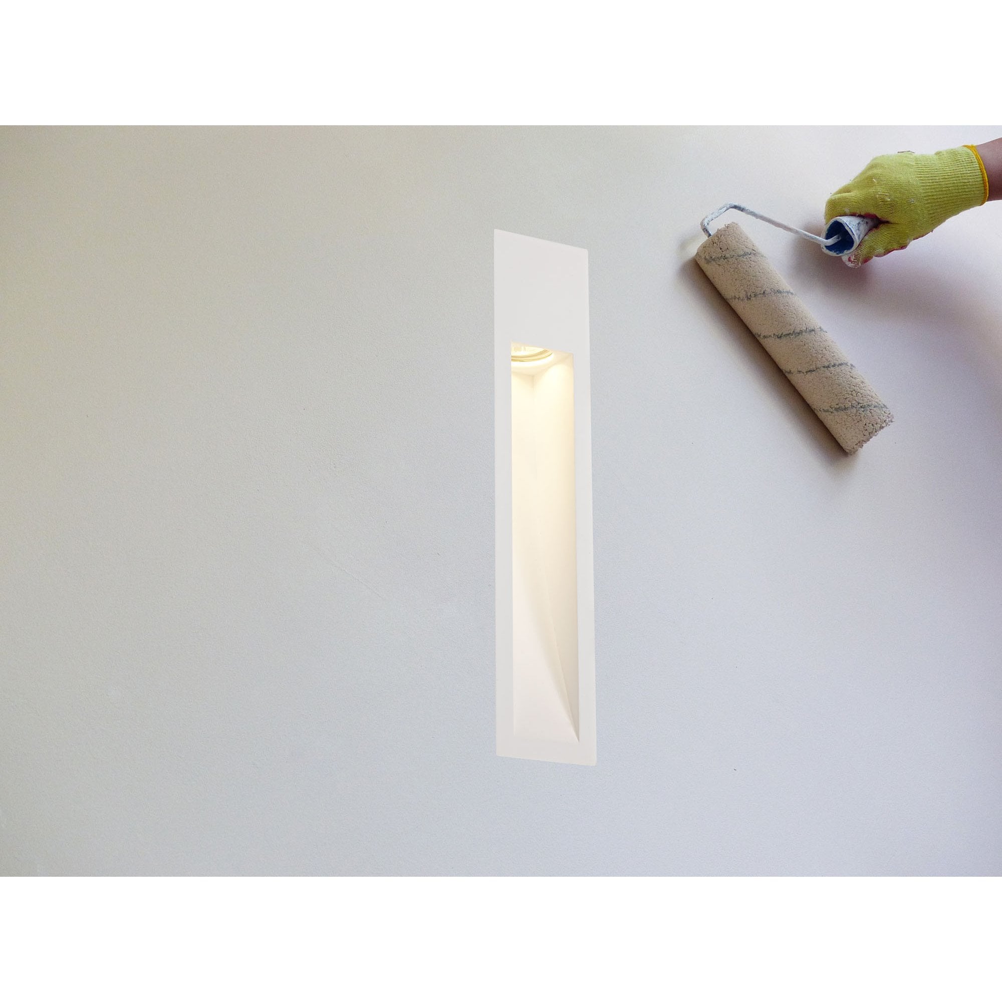 NL71739 Sucro Large Recessed Wall Lamp 1 Light White Paintable Gypsum