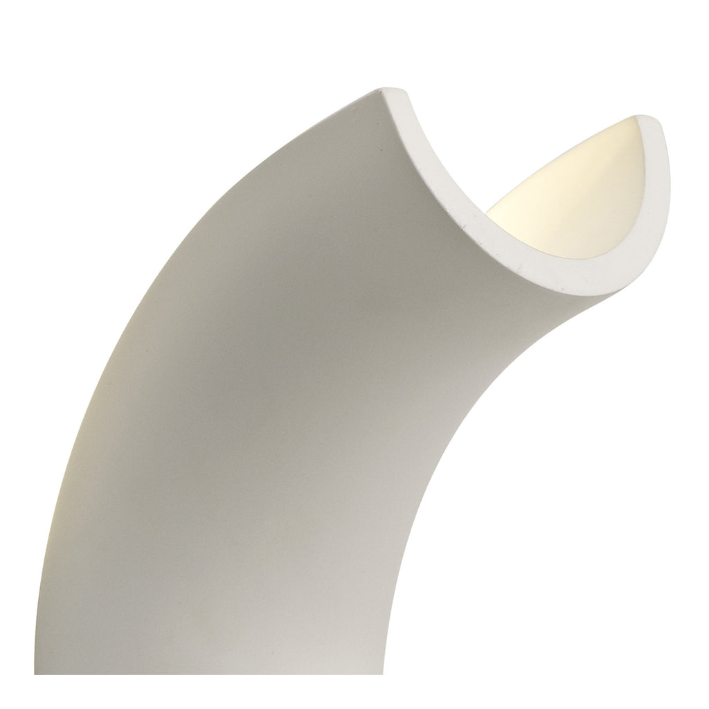 NL71749 Sucro Up Lighter Wall Lamp LED White Paintable Gypsum