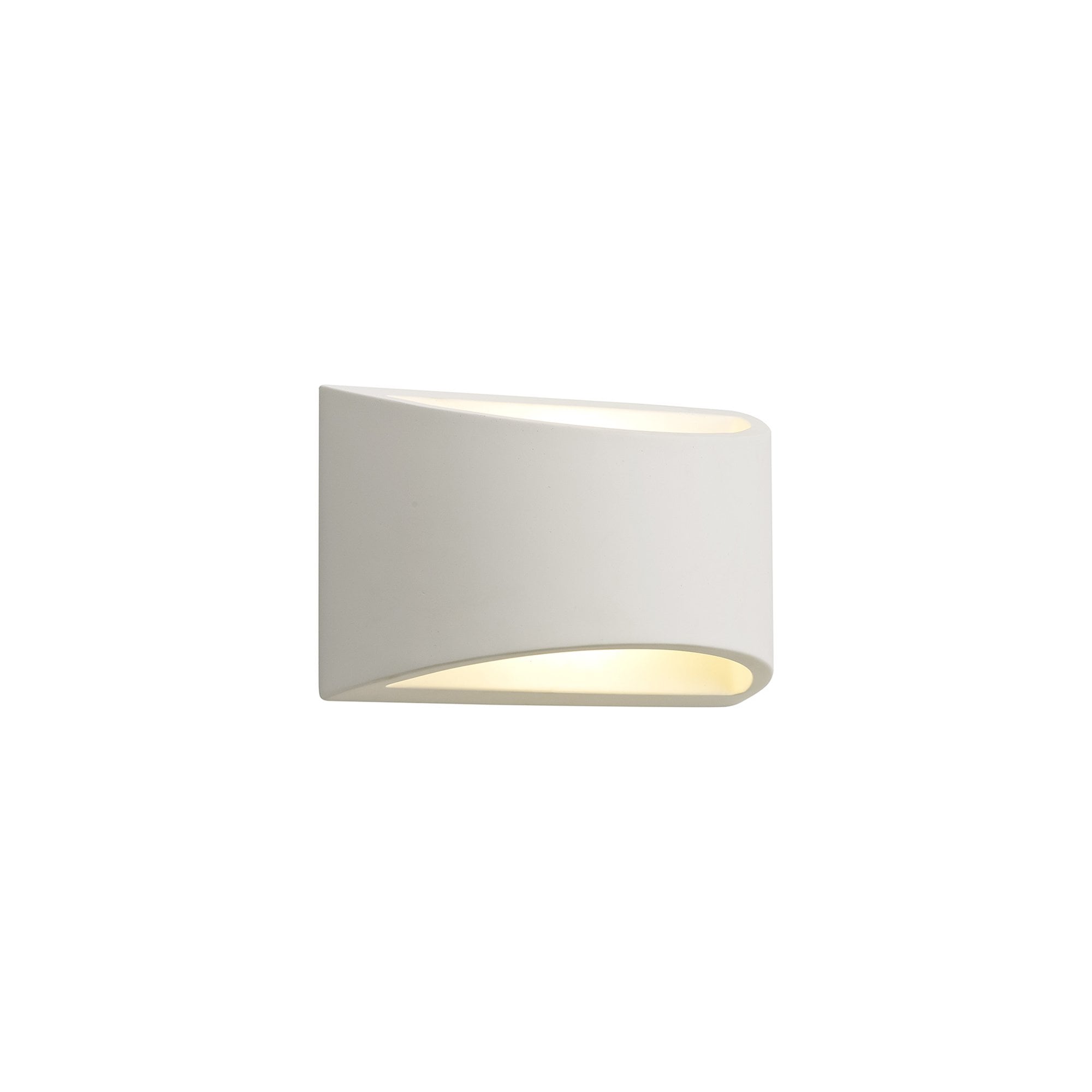 NL71759 Sucro Rectangular Wall Lamp 1 Light White Paintable Gypsum