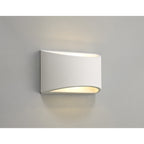 NL71759 Sucro Rectangular Wall Lamp 1 Light White Paintable Gypsum