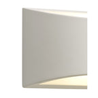 NL71759 Sucro Rectangular Wall Lamp 1 Light White Paintable Gypsum