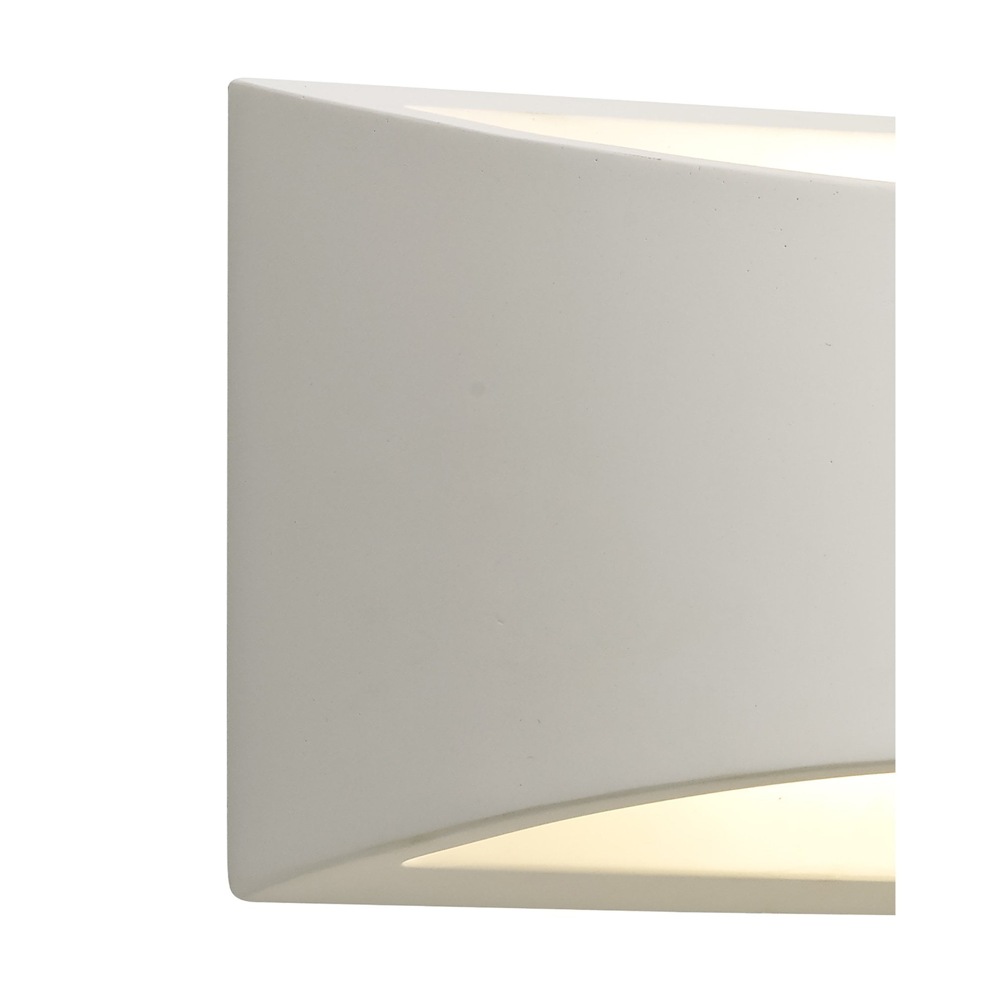 NL71759 Sucro Rectangular Wall Lamp 1 Light White Paintable Gypsum