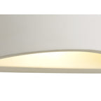 NL71759 Sucro Rectangular Wall Lamp 1 Light White Paintable Gypsum