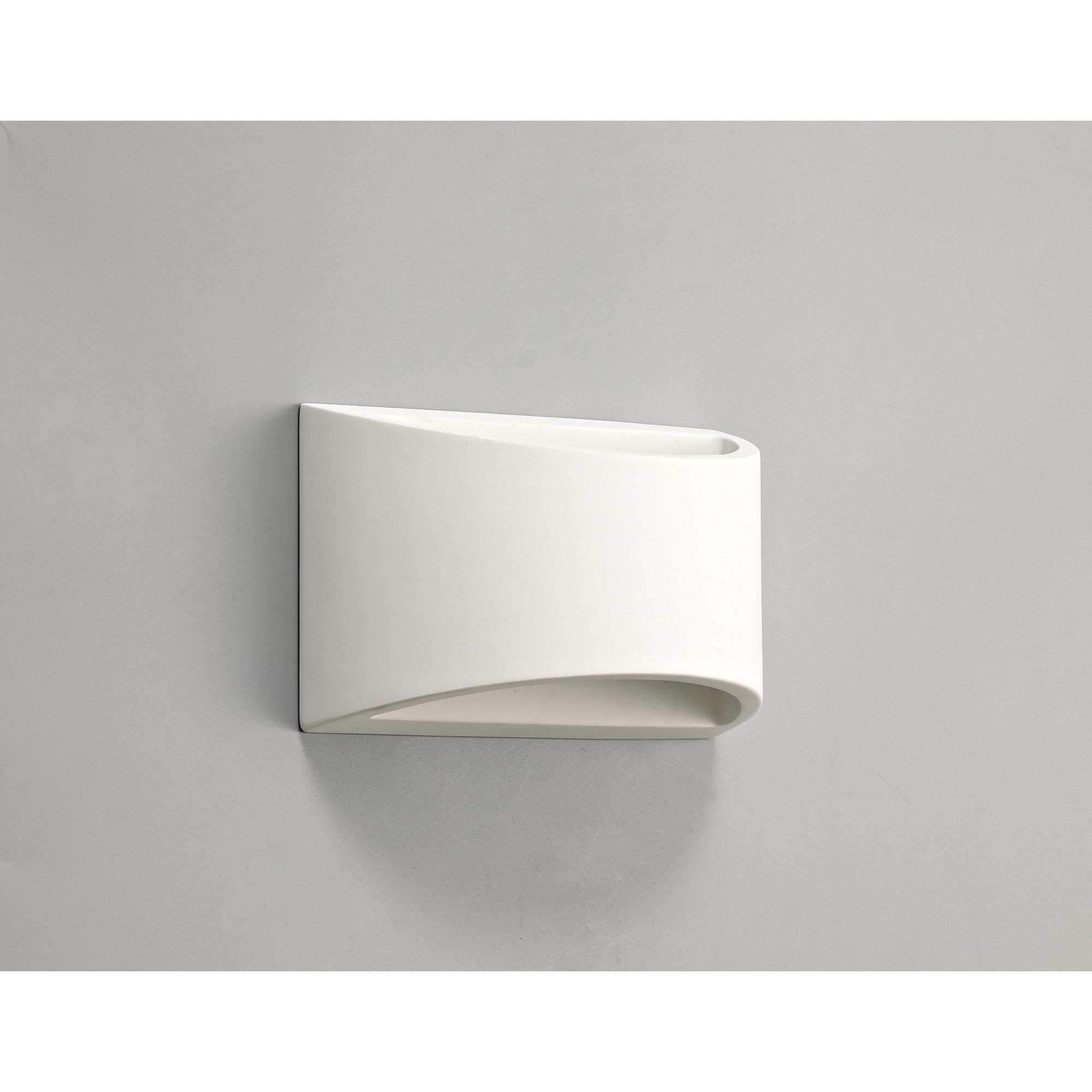 NL71759 Sucro Rectangular Wall Lamp 1 Light White Paintable Gypsum