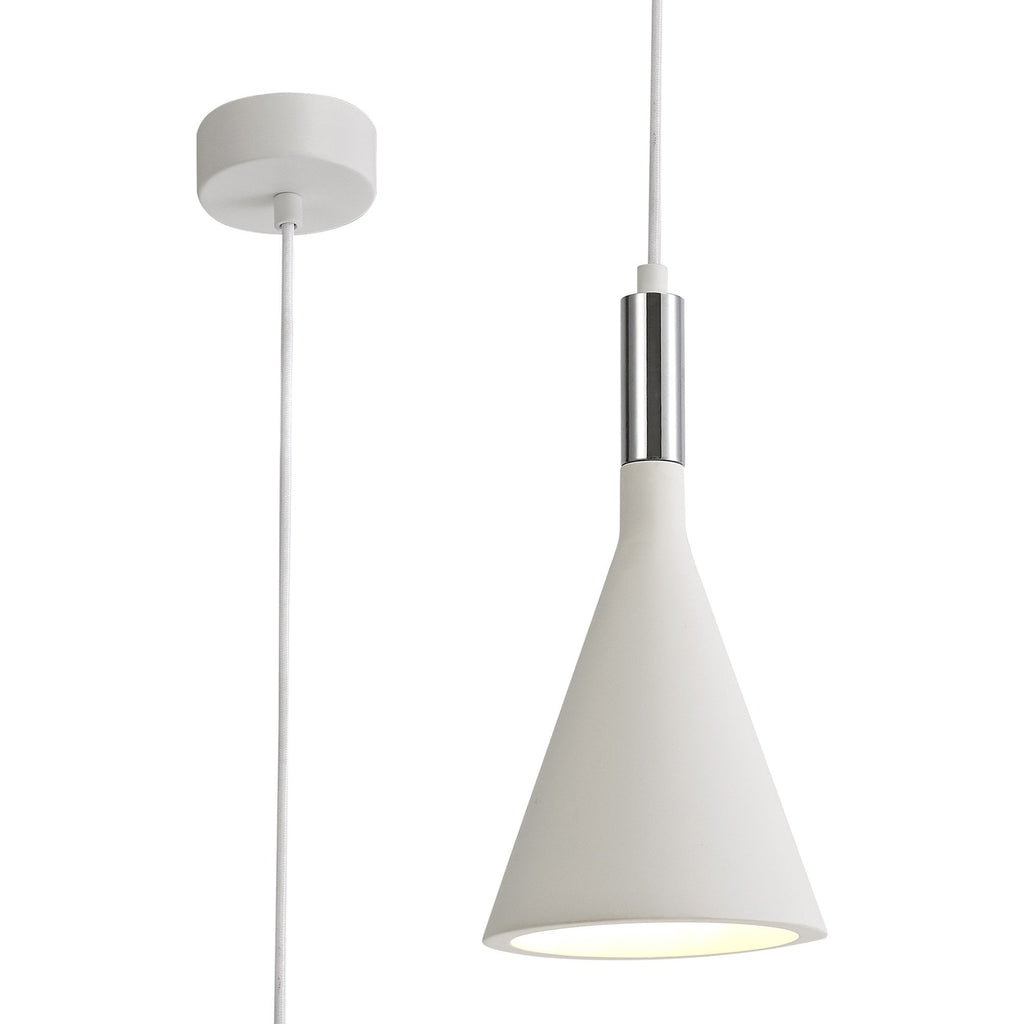 NL71769 Sucro Pendant 1 Light White Paintable Gypsum