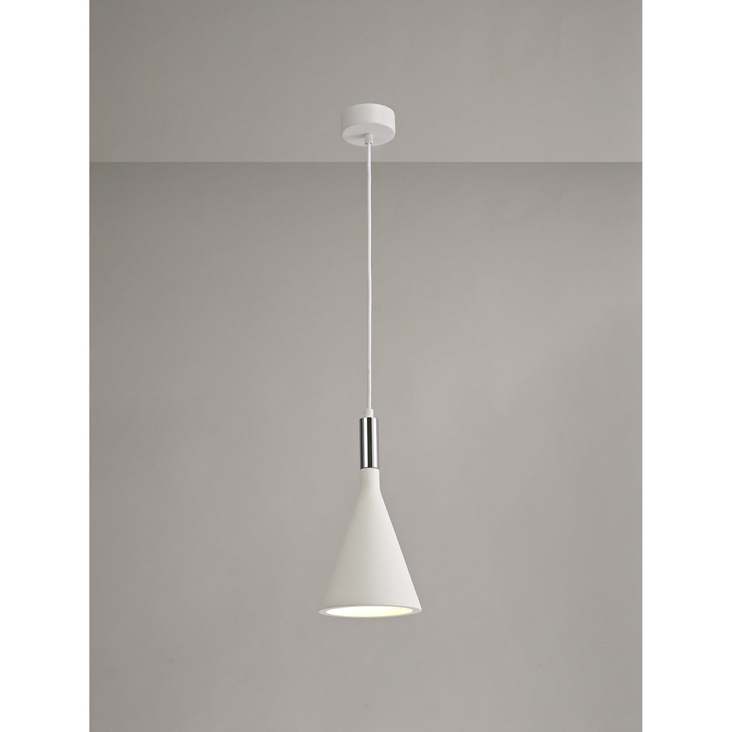NL71769 Sucro Pendant 1 Light White Paintable Gypsum