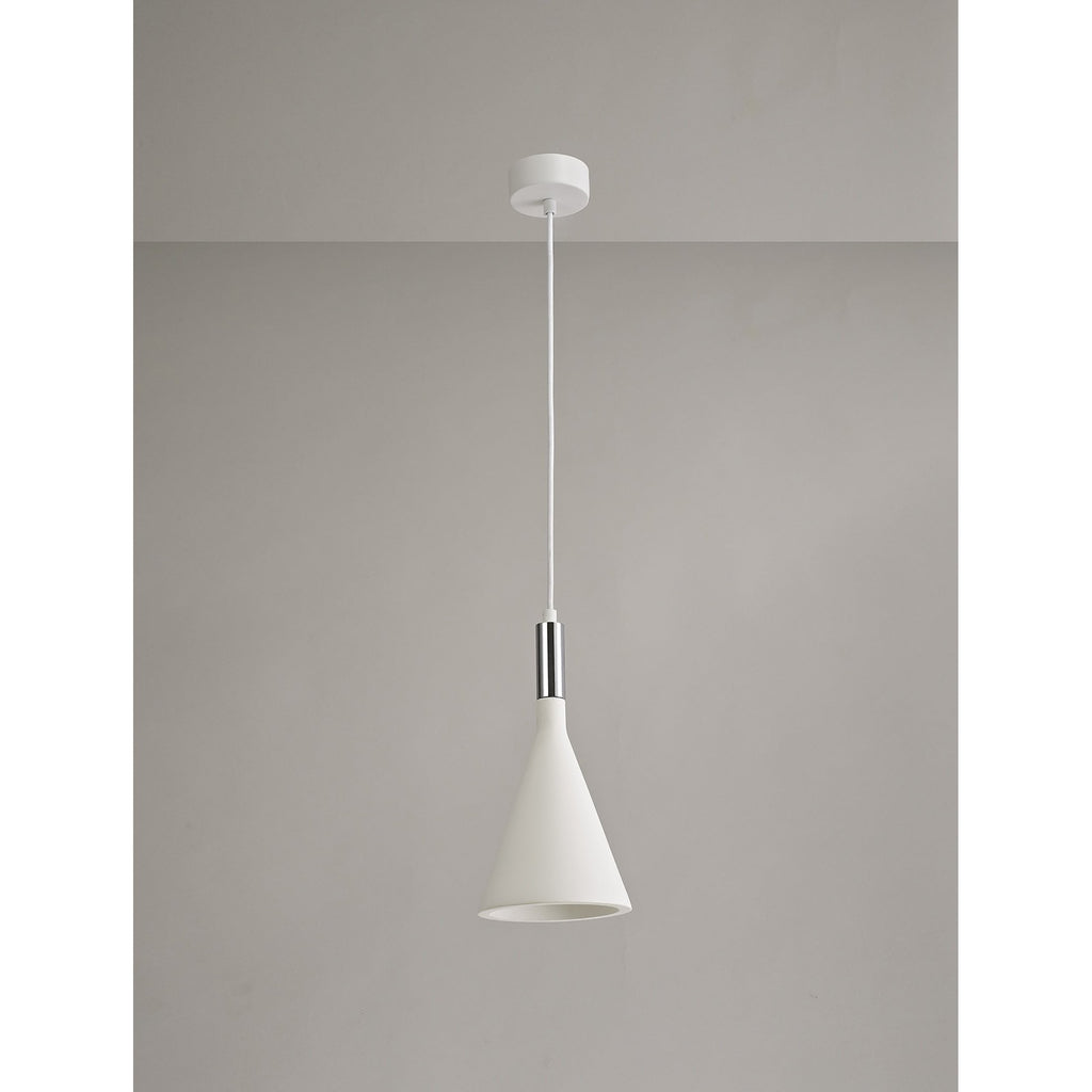 NL71769 Sucro Pendant 1 Light White Paintable Gypsum