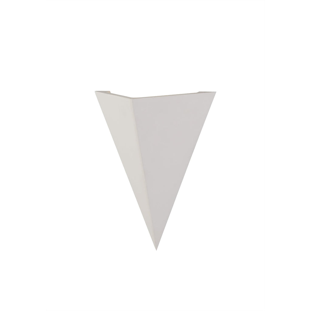 NL77139 Sucro Triangle Wall Lamp 1 Light White Paintable Gypsum