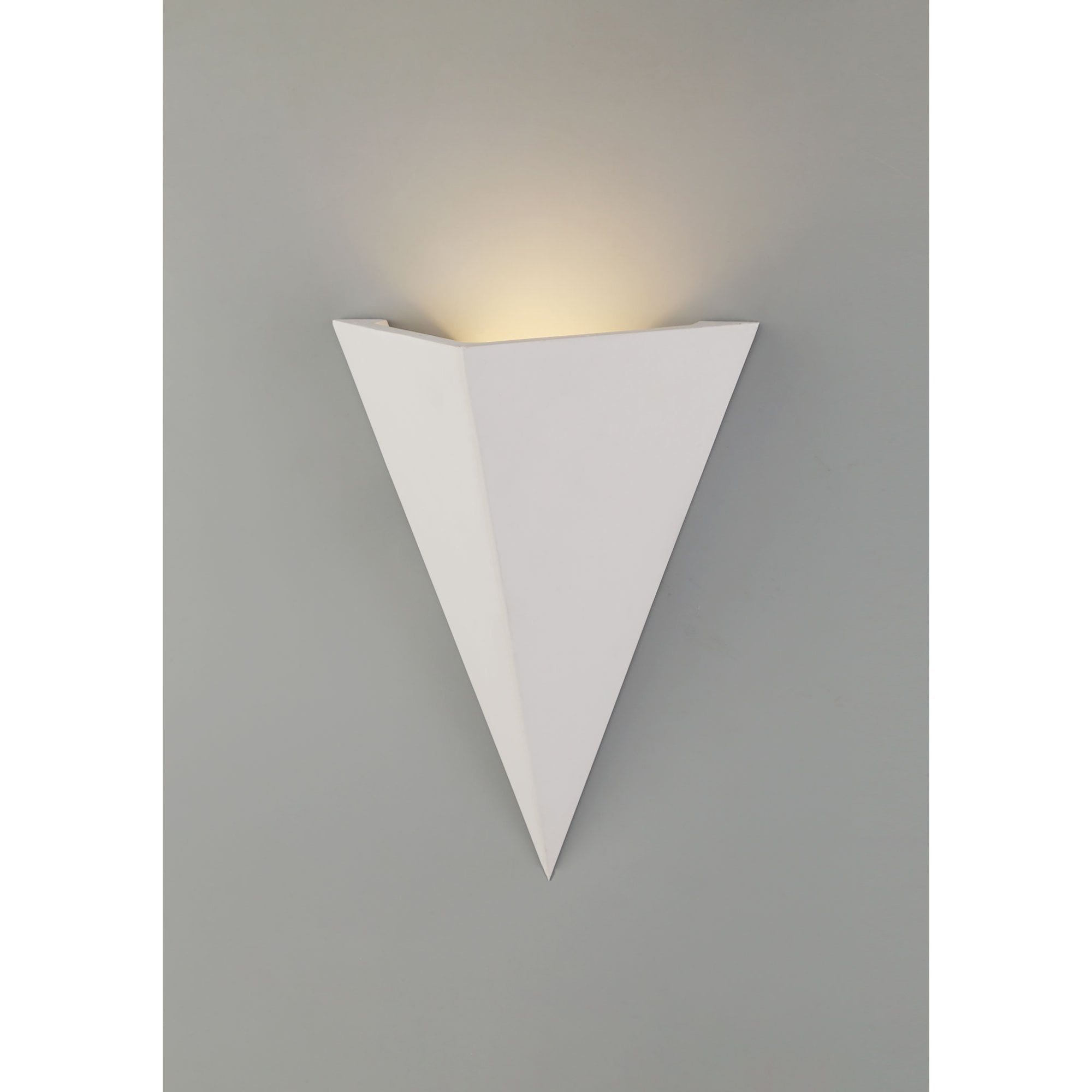 NL77139 Sucro Triangle Wall Lamp 1 Light White Paintable Gypsum