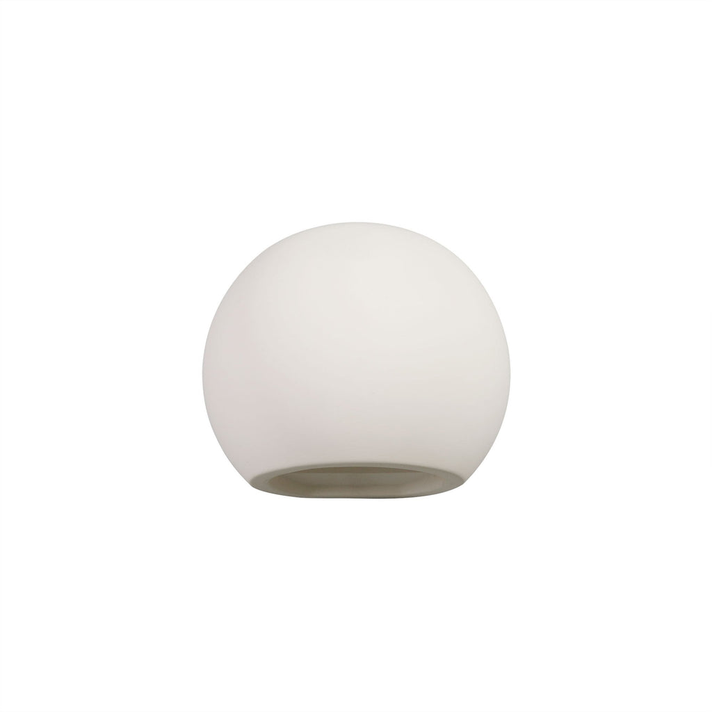 NL77149 Sucro Round Ball Up & Down Wall Lamp 1 Light White Paintable Gypsum