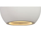 NL77149 Sucro Round Ball Up & Down Wall Lamp 1 Light White Paintable Gypsum