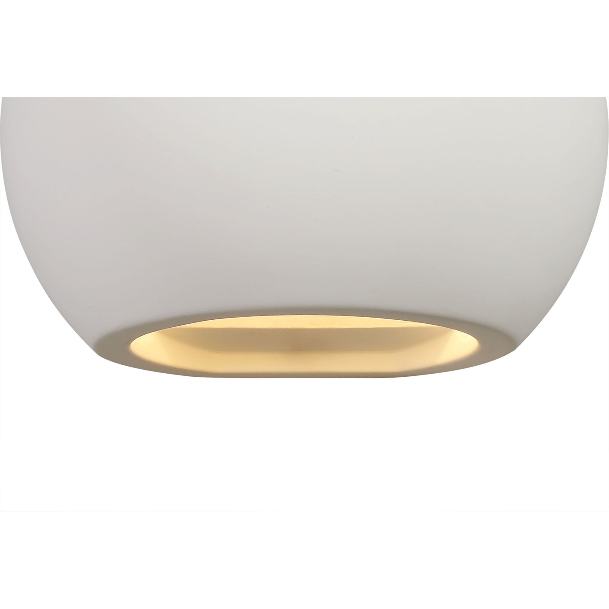NL77149 Sucro Round Ball Up & Down Wall Lamp 1 Light White Paintable Gypsum