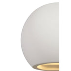 NL77149 Sucro Round Ball Up & Down Wall Lamp 1 Light White Paintable Gypsum