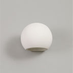 NL77149 Sucro Round Ball Up & Down Wall Lamp 1 Light White Paintable Gypsum