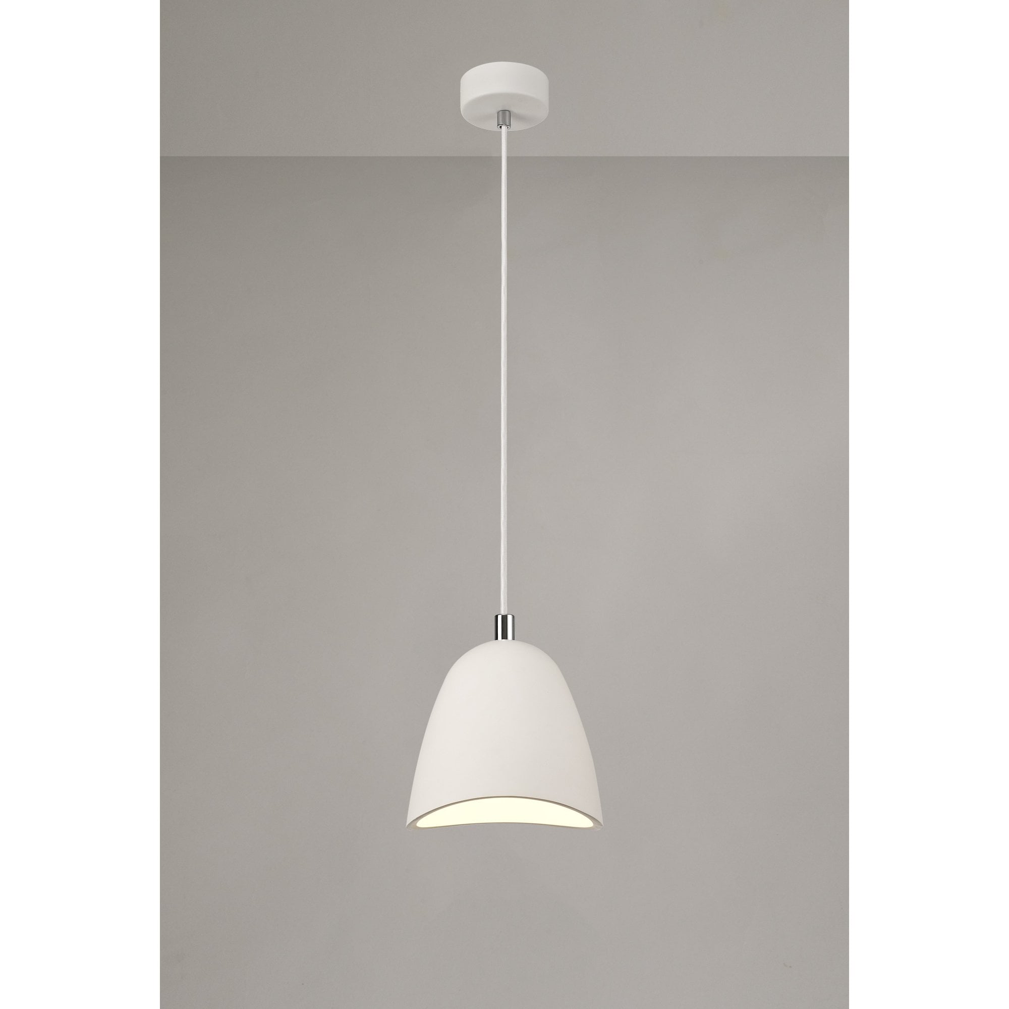 NL77159 Sucro Medium Pendant 1 Light White Paintable Gypsum