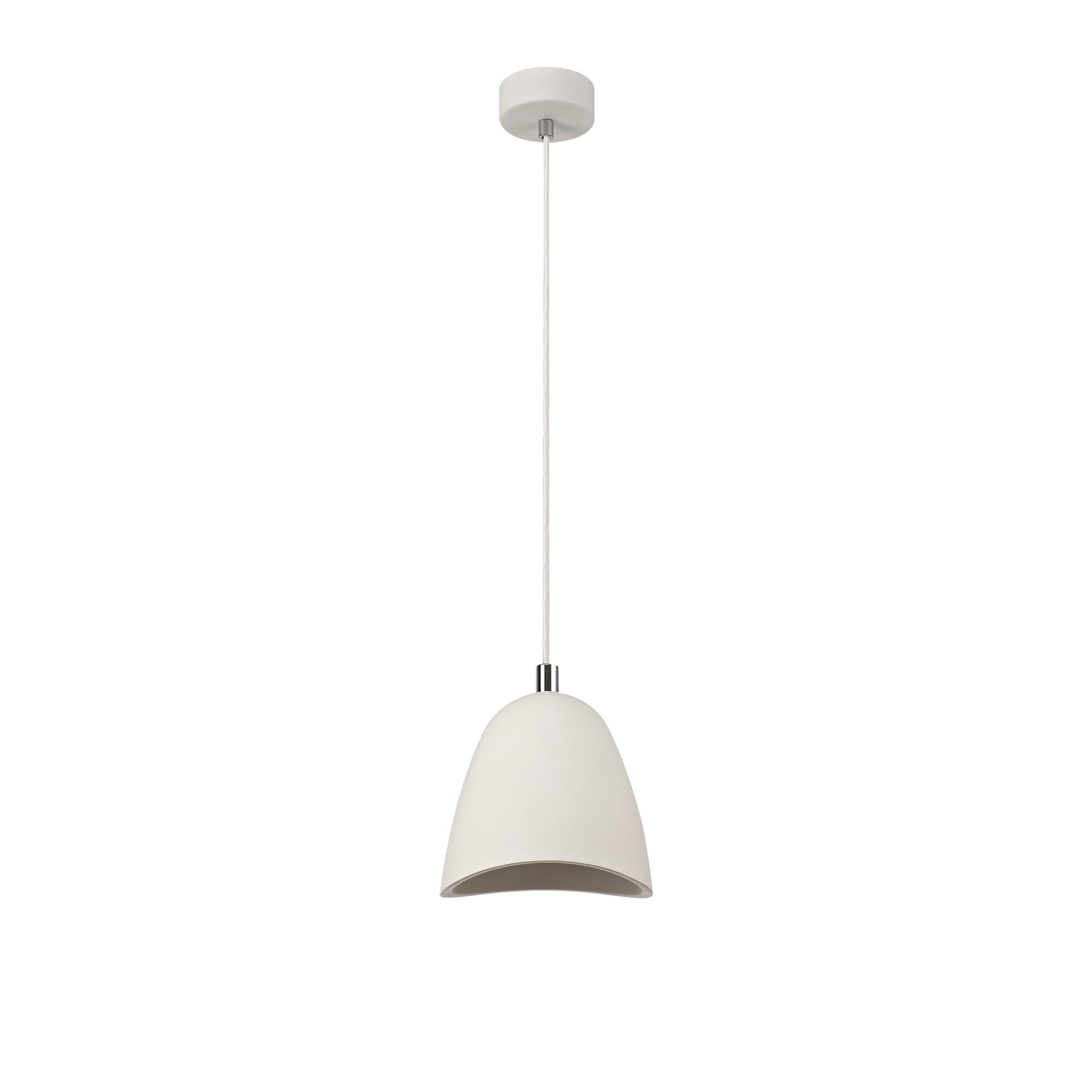 NL77159 Sucro Medium Pendant 1 Light White Paintable Gypsum