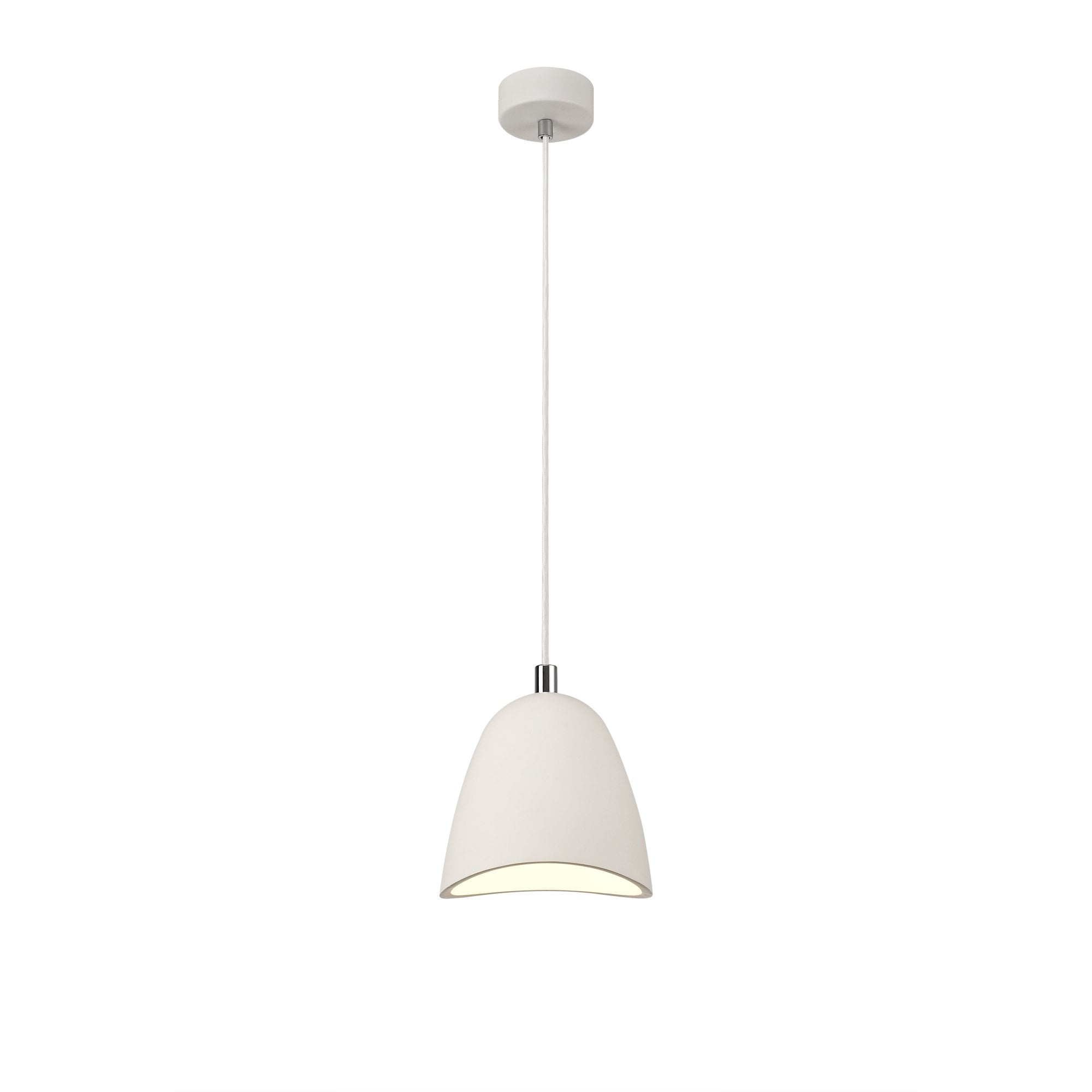 NL77159 Sucro Medium Pendant 1 Light White Paintable Gypsum