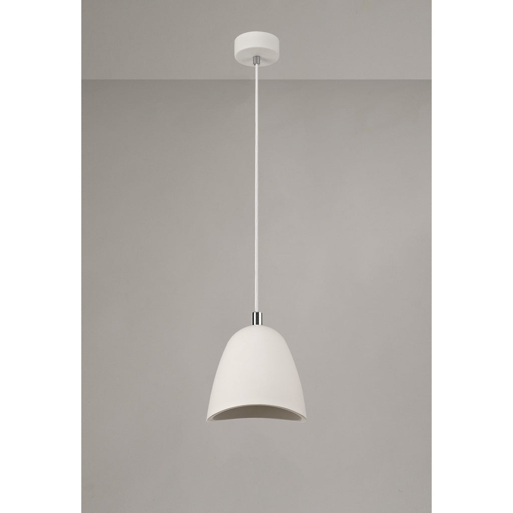 NL77159 Sucro Medium Pendant 1 Light White Paintable Gypsum