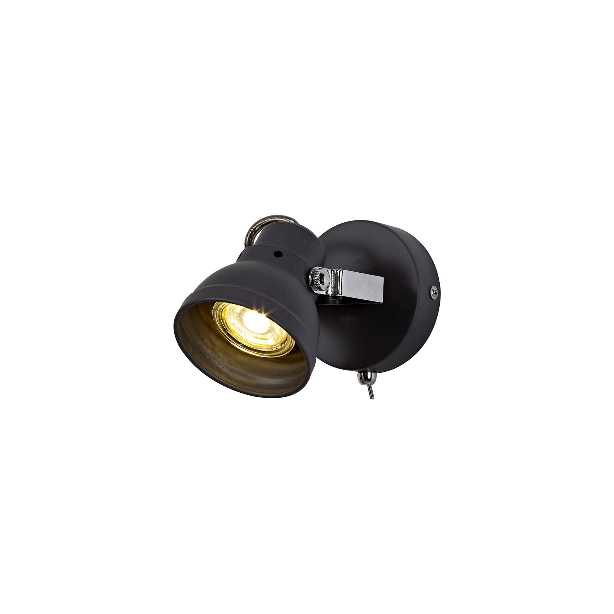 NL81189 Tabby Adjustable Spot Light 1 Light Matt Grey/Polished Chrome