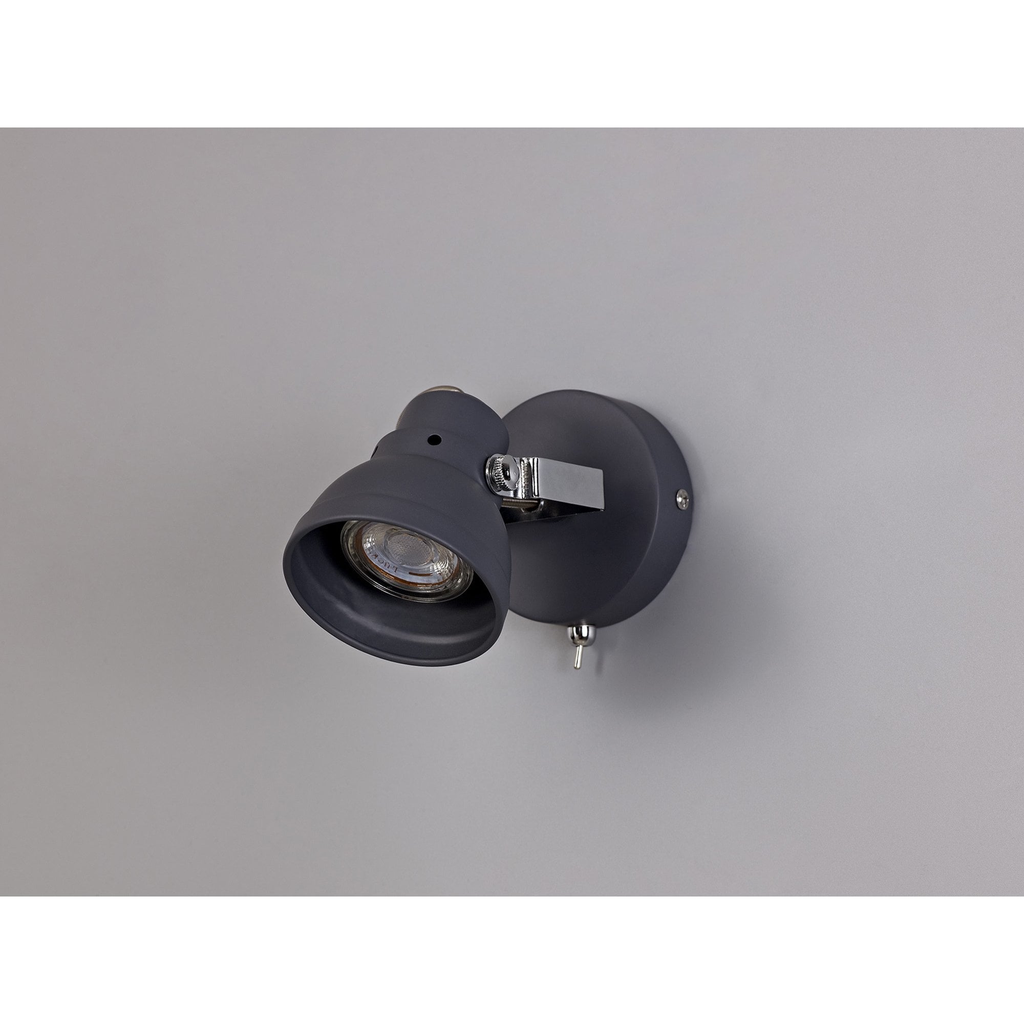 NL81189 Tabby Adjustable Spot Light 1 Light Matt Grey/Polished Chrome
