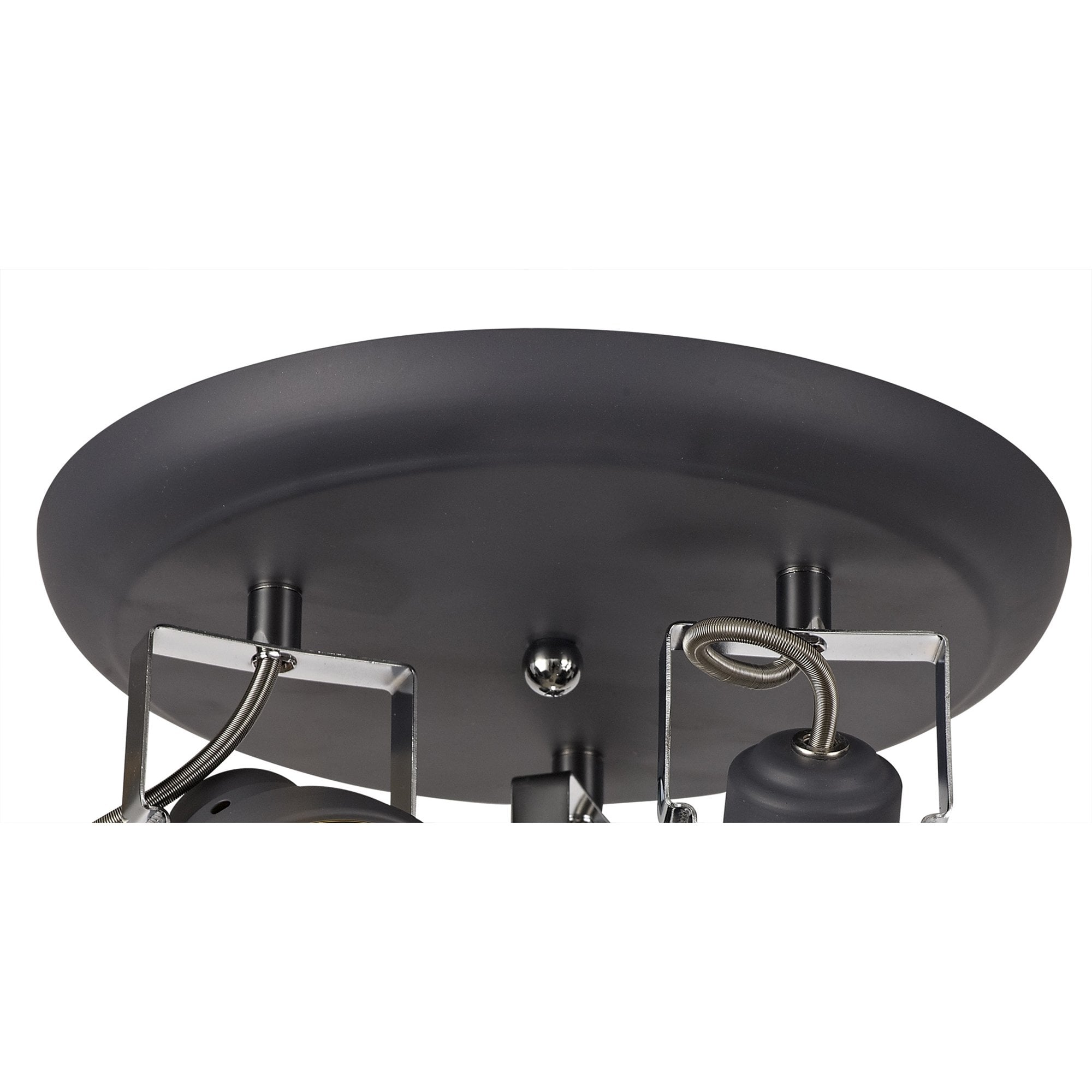 NL81199 Tabby Adjustable Round Spot Light 3 Light Matt Grey/Polished Chrome