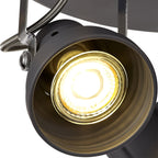NL81199 Tabby Adjustable Round Spot Light 3 Light Matt Grey/Polished Chrome